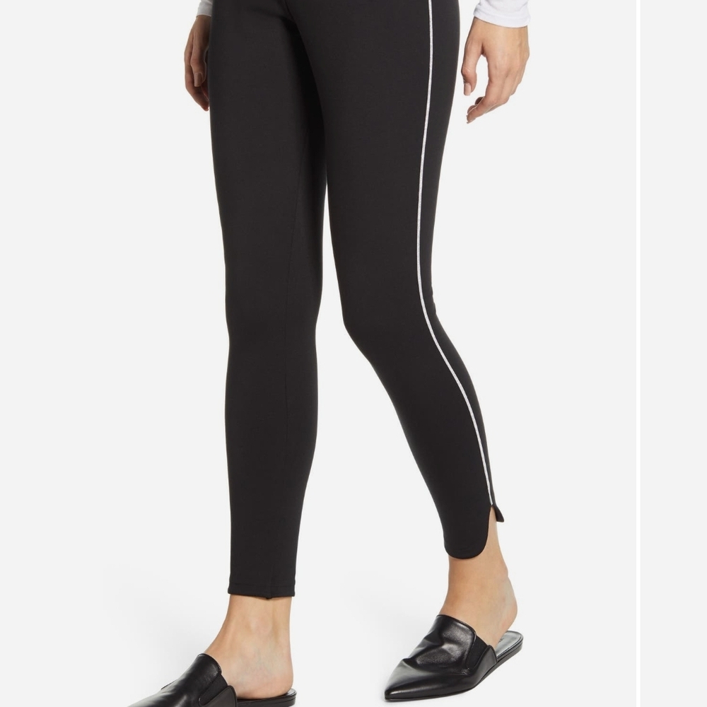 Nordstrom Ponte Metallic Striped Tuxedo Legging
